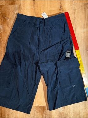 VTG “ODO” 90s Y2K Interstate Baggy Fit Rave Skater Cotton Nylon Shorts Size 30